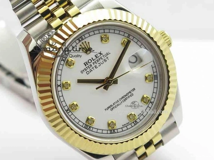 0228 DateJust II 41mm SS YG BP Maker Best Edition White Diam Dial On Jubilee Bracelet A ModernLook 3663